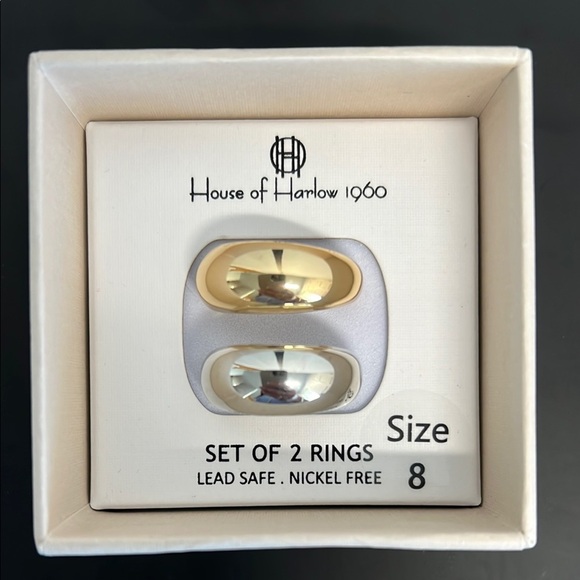 House of Harlow 1960 Gold and Silver Rings | Size 8 - Picture 1 of 4